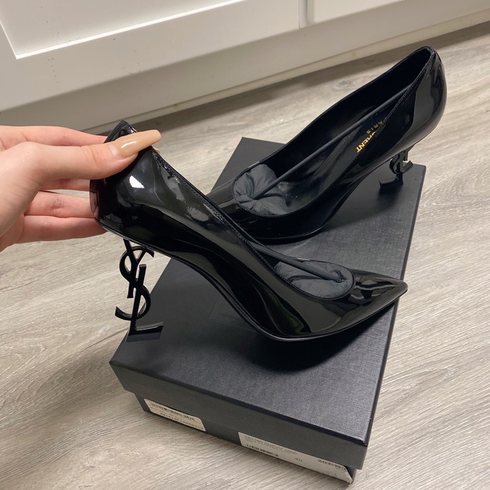 NWT🎉 Saint Laurent Black Opyum 85 Heels
